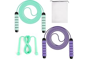 ABOVE ZERO Corda per Saltare per Adulti e Bambini, Orda Salto Regolabile,2 Pezzi Corda da Saltare, Donna e Uomo, per Fitness, Crossfit, Sport, Boxe e Tempo Libero