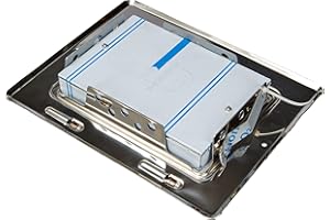 Kamino-Flam Kamintür V2A-Edelstahl - Ofentür aus hochwertigem Stahl - Kaminschutztür mit Vierkantverschluss - Revisionsklappe Kamin - Schornsteintür mit Hitzeschutz - Sicherheitstür 22,5 x 28,5 cm