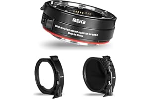 Meike MK-EFTR-C - Adattatore per obiettivo in metallo con filtri Drop-in per fotocamere Canon EF/EF-S su Canon EOS R e EOS RP