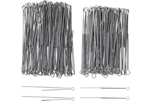 SUPERFINDINGSobre 200piezas 2estilos Eje Giratorio de Pesca 70x0.7~0.8 mm Alambre Spinner Cebo 304 Acero Inoxidable Pesca Looped Spinner Piezas Componente para Señuelos de Pesca Hacer Suministro