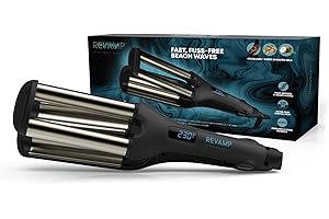 Revamp Progloss Wave Define Styler Professional, Ionen-Technologie, Zylinder angereichert mit Progloss Super Smooth Keratin, 