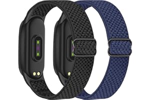 BTTNG Correa elástica compatible con Xiaomi Band 7/Xiaomi Band 6/Xiaomi Band 5/Xiaomi Band 4/3 pulsera hombres mujeres, pulseras elásticas ajustables de nylon deportivo de repuesto para