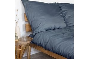 ‎AGA.PIE AGAPIE - Bambus Lyocell Kopfkissenbezug 80x80 cm - Dunkel-Blau, 100% Bio Oeko-Tex 100, für Allergiker, Antibakteriell, Ganzjahres-Bettwäsche, Atmungsaktiv, Geruchshemmend, Besonders sanft