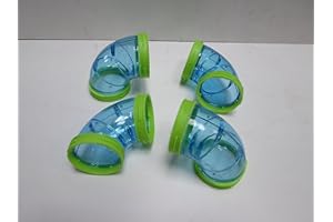 Fantazia Hamster Cage Curved Glitter Tubes In Pink Blue Orange Lime Red Purple (Blue & Lime)