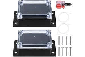 YITYDAMAI 2 Pcs Junction Box Waterproof IP65, Electronic Project Box Enclosure Case, Electrical Junction Box Electronics with Fixed Ear Compatible with Electronic Project - transparent black