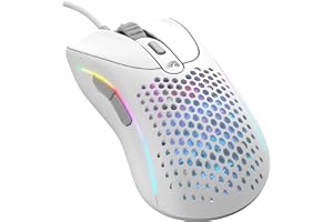 Glorious Gaming - Superlight Wired PC Gaming Mouse with Honeycomb Shell, 6 Programmable Buttons, RGB Lighting & PTFE Skates