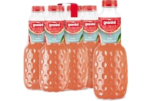 ‎GRANINI granini Trinkgenuss Pink-Grapefruit (6 x 1l), 45% Frucht, Pink Grapefruit Fruchtsaftgetränk mit Fruchtfleisch, vegan, natürlich, mit Pfand