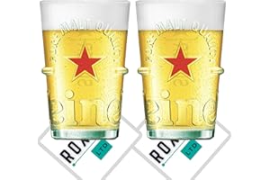 ROXLEYLTD Roxley Heineken - Vaso de cerveza plateado X2 Lager Edición 2023