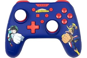 Konix My Hero Academia Manette filaire pour Nintendo Switch, Switch 2 et PC - Fonction vibration - Câble 3 m - Bleu