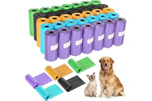 YSWOVUO 800 Pezzi Sacchetti Cane Cacca, 30x22cm Sacchetti Igienici per Cani, Robusto e Prova di Perdite Sacchetti per Cani, Portatile Bustine Cacca Cane per Interni ed Esterni, 5 Colori