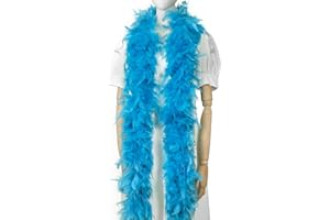 Larryhot boa Feather – 1,8 m – plumes de dinde, fabriquées à la main en plumes pures pour les fêtes, Noël, mariages, tables centrales, costumes, concerts et décoration d’intérieur