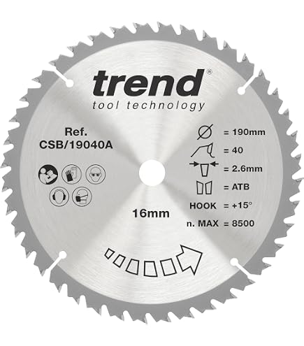 OX Kreissägeblatt 190mm, 28 Zähne ATB | Für Holz, Mit Reduzierringen | 20mm Bohrung