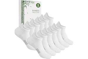 Blu Ninfee Calzini sportivi da donna in bambù, 3-5/6-8, calzini da corsa alla caviglia, traspiranti, calzini sportivi, regali per donne e ragazze, estivi, 6 paia