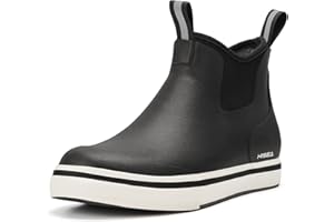HISEA Herren Deckstiefel Salzwasserfischer-Booties Wasserdichte Knöchel-Regenstiefel mit hoher Traktion
