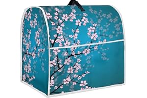 HUISEFOR Standmixer-Abdeckung mit Pflaumenblütenmuster, kompatibel mit 4,5–5 Quart Küchenhelfer-Mixer, waschbar, staubdicht, passend für alle Kippkopf- und Schüsselhebemodelle, leicht zu reinigen