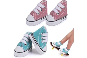 ASTER 2 Paar Finger Skateboard Schuhe Mini-Griffbrettschuhe, Finger Skateboard Canvas Schuhe, Finger Spielzeug Board Schuhe für Kinder, kleine Finger Dance Schuhe für Finger Breakdance