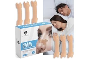 Welsberg 90 Stück Nasenstreifen Anti-Schnarch-Hilfe, Schnarchstopper-Pflaster, Nasenverstopfung Lindern, Besser Atmen im Schlaf Sport, Nasenpflaster für Männer Frauen, Größe L, 66x19 mm