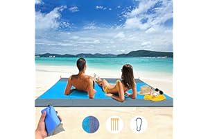 LSUO BAOFU Portatile Coperta da Spiaggia ,Anti Sabbia Portatile Coperta da Picnic,Coperta da Picnic,Coperta da Spiaggia,con 4 Picchetti Fixed per Picnic,Spiaggia, Escursionismo, Campeggio, Parcheggio, Viaggi