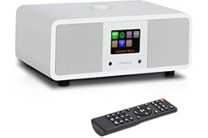 LEMEGA M3i Smart Speaker,Stereo WIFI Internet/DAB/DAB+/FM Digital Radio,Bluetooth Speakers,Spotify Connect,Headphones-output,AUX-In,USB MP3,20 Presets,Clock,Alarms,IR Remote and App Control–Walnut