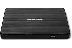 ‎MEDION MEDION externer CD DVD Brenner (DVD-R DVD-RW CD-R, USB 2.0, Laufwerk für Notebook, Laptop und PC)