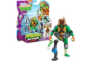PLAYMATES Tortues Ninja, Figurine articulée 12 cm avec Accessoires, Mix & Match, Michelangelo, pour Les Enfants dès 4 Ans, T02015