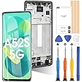 Screen Replacement for Samsung Galaxy A52s 5G SM-A528B SM-A528B/DS LCD Display Touch Digitizer Glass Assembly with Tools (Black with Frame)