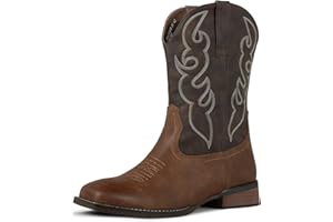 J's.o.l.e Men's Cowboy Western Boots Durable Comfortable Wide Square Toe Boots