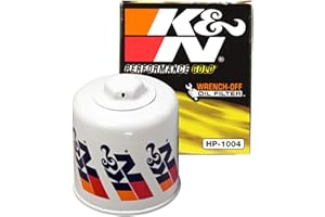 K&N Filtr oleju - Spin-On 80x87mm kompatybilny z Hyundai, Kia, Mitsubishi, Subaru, Honda, Acura (HP-1004)