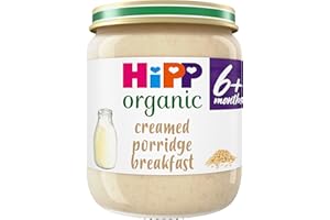 HiPP Organic Creamed Porridge Breakfast Baby Food Jar 6+ Months 125g (Pack of 6)