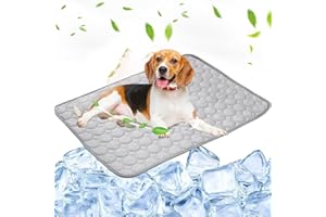 Longgaogao Washable Portable Pet Coolings Pad,2025 New Cooling Mat for Dogs,Pet Sleeping Mat for Home & Outdoor, Keep Cooling for Pets (Grey L 70 * 55cm)