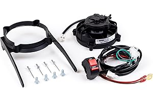 EXTREME PARTS EXED Parts SPAL - Ventilador de refrigeración para radiador y kit de montaje para KTM y Husqvarna, con interruptor de encendido/apagado, modelos de moto de cross de 2004 a 2016, 2 y 4 tiempos, ajuste