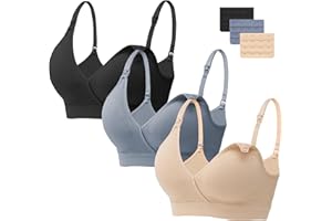 HBselect Reggiseno Allattamento con Estensione Reggiseno Bra Donna Morbido e Traspirante Reggiseno Senza Ferretto e Senza Cuciture