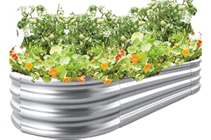 Speedwellstar Fioriera rialzata in metallo per aiuola da giardino, doppio strato, con guanti, 1,2 metri