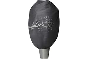 Windhager Housse d´hivernage motif d'oiseaux, protection antigel contre le froid, polaire de jardin, taille XXL, 1,4 x 2 m, anthracite, 07399