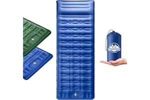 VUENICEE Isomatte Selbstaufblasend, 12CM Verdicktes Camping luftmatratze mit Fußpresse Pumpe, Wasserdicht Ultraleicht Camping