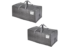 VENO 2 Pack Heavy-Duty Moving Bags Extra Large W/Backpack Straps, Moving House Essentials, Strong Handles & Zips, Clothes Storage, Packing, Laundry Bags, Reusable and Sustainable (Gray, 2 Pack)