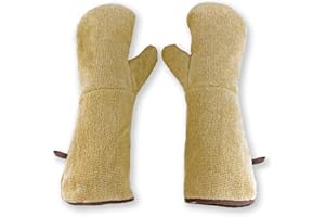 GOLDMAN SERVICE - Guanti da forno professionali, termici, resistenti al calore 350°C. Guanti protettivi per barbecue resistenti alle alte temperature