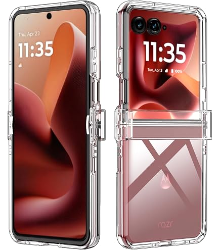 Klare Hülle Für Motorola Razr 60 Ultra – Mit Magnetischem Drehring, Displayschutz & Scharnierschutz