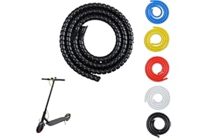 HYGJ Tmom Couvercle de protection des câbles de tube en spirale de frein Ligne de scooter Protecteur de tube de changement de couleur 1 M pour scooter électrique Xiaomi M365/m365 Pro/Pro 2/1S Noir