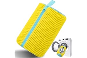 POP IT S Schuhwaschbeutel Waschmaschine, Sneaker waschbeutel，Schuhbeutel Waschmaschine, Schuh Waschbeutel für Waschmaschine, Wäschesack Schuhe, Wäschenetz Schuhe für Alle Schuharten (Gelb, 1 Stück)