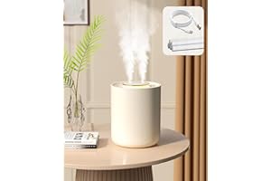 KASYDOFF Air Humidifier for Bedroom with UV Germicidal Lamp, 1500ML Humidifier for Bedroom Baby with Night Light, 1800mAh Rechargeable Car Humidifiers,Mini Humidifier for Plants with 9H Auto Shut-Off