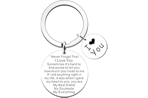 SDOFY Valentines Gifts for Girlfriend Boyfriend Husband Wife I Love You Gifts for Boyfriend Girlfriend Christmas Birthday Anniversary Keychain Gifts for Her Him