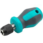 wolfcraft Manual screwdriver with bit holder, short I 1239000 I For tight workspaces