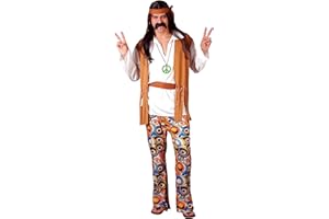 Wicked Costumes Adult Mens Woodstock Hippie Fancy Dress Costume
