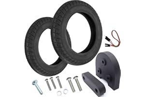Vestigia® - Paire Pneu 10 Pouces pour Xiaomi m365 & Pro avec Kit Entretoise de Roue - Trotinette Électrique Accessoire Kit - Couche Nylon (2 x Pneus + Entretoises 10'')