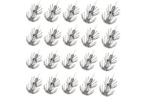 LAOJIA anzuelos de Calamar, 20PCS # 2.0 - # 4.0 Calamar Luminoso Enganches Ganchos De Madera De Camarón Jig Paraguas Ganchos