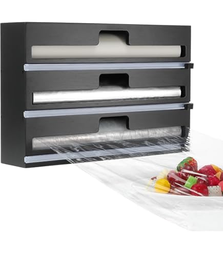 Dispenser Pellicola Alimenti Con Taglierina - Pratico Tagliapellicola Per Cucina - Foto 3