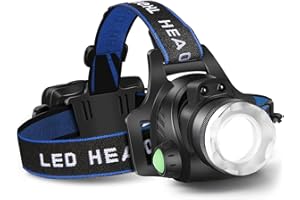EASTREET Headlamp Flashlight, Head torch rechargeable,USB Rechargeable Led Head Lamp, IPX4 Waterproof T004 Headlight with 4 Modes and Adjustable Headband, Perfect for Camping, Hiking, Outdoors, Hunting