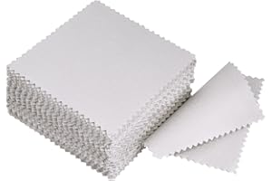 OUTUS Gioielli Panni Panno di Pulizia Lucidatura per Argento della Sterlina Oro Platino, 50 Pezzi