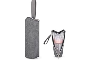 Doukesh Borsa Isotermica per Biberon, Borsa Termica con Strato Isolante, Portabiberon Termico e Isotermico, Mantiene la Temperatura Fino a 4 Ore (Grigio)